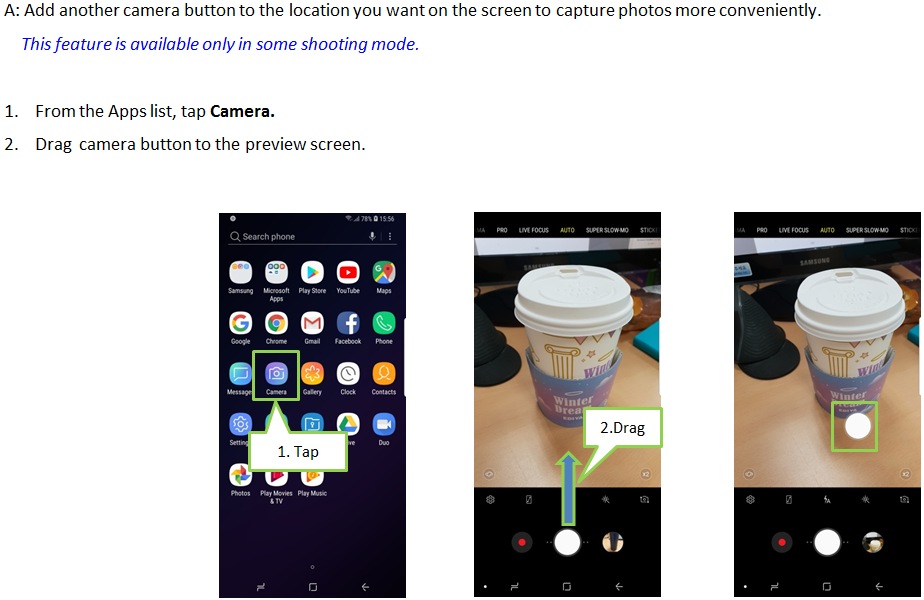 How do I add an another camera button?