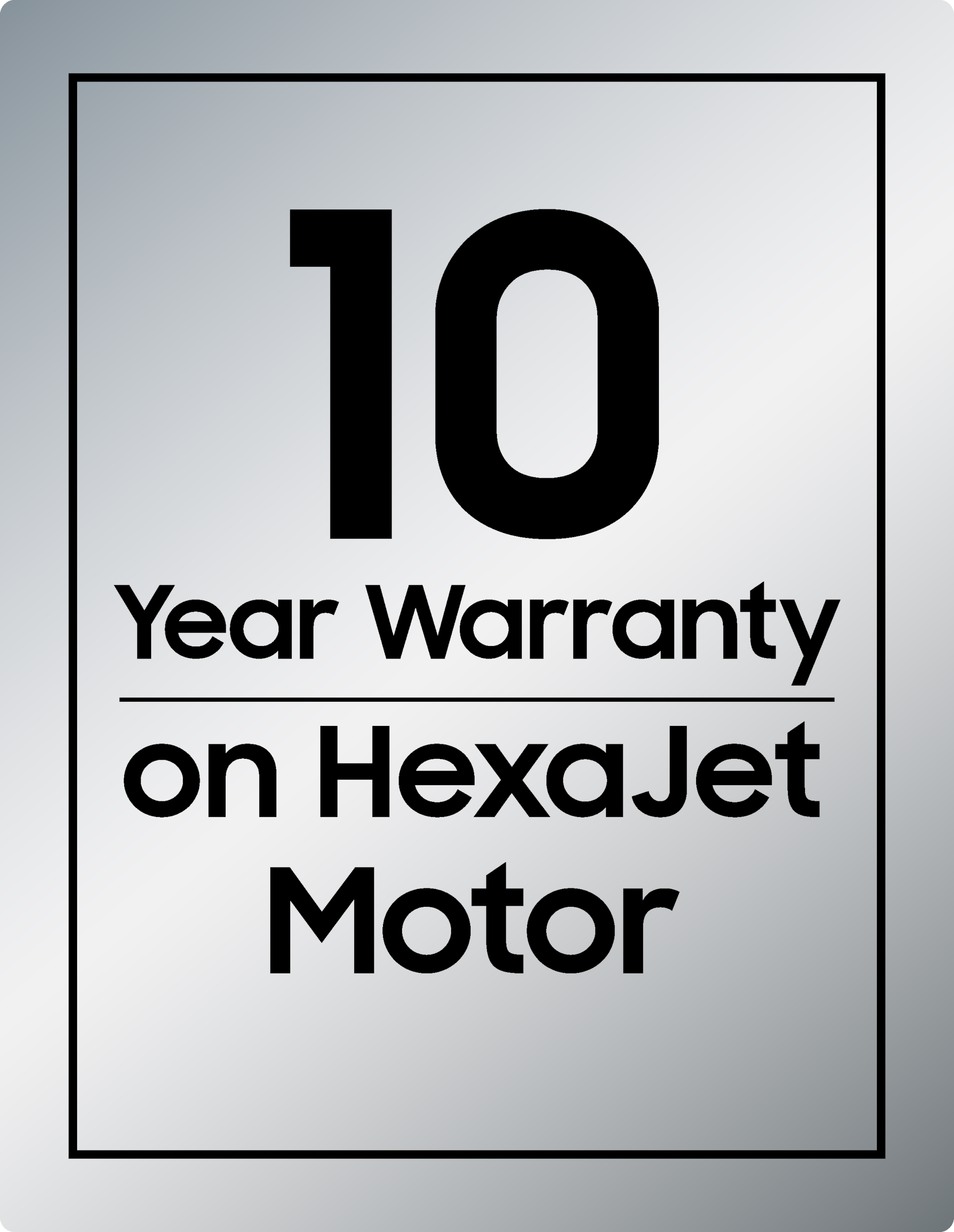  10 Year Motor Warranty