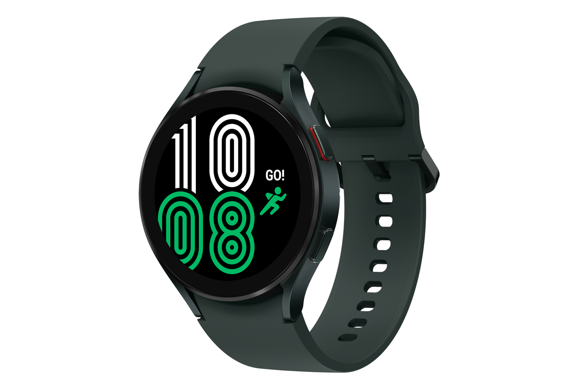 Tampilan depan Samsung Galaxy Watch 4 smartwatch warna Hijau. Cek Harga dan spesifikasi. Harga smartwatch Samsung terbaru 2021.