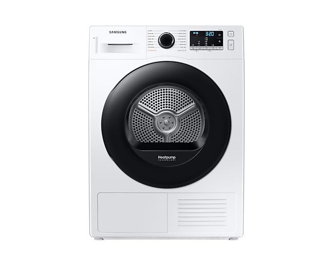 Buy Samsung 8kg Heat Pump Dryer in White - Front View