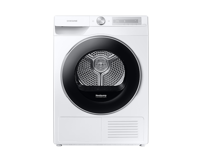 Buy Samsung 9kg Heat Pump Dryer in White - Front View