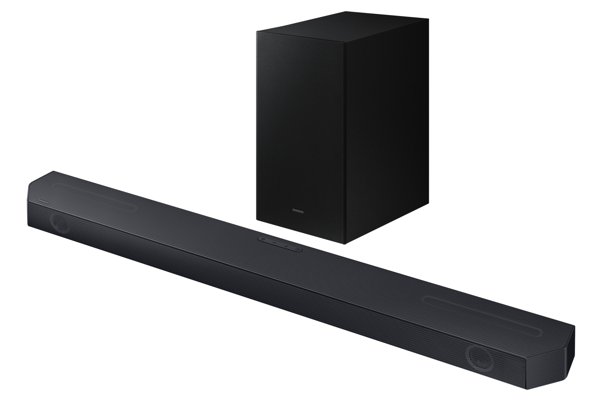 Latest Samsung Q Series Soundbar with Subwoofer (HW-Q600C/XM) - set-r-perspective view, Titan Black color at best price in Samsung Malaysia