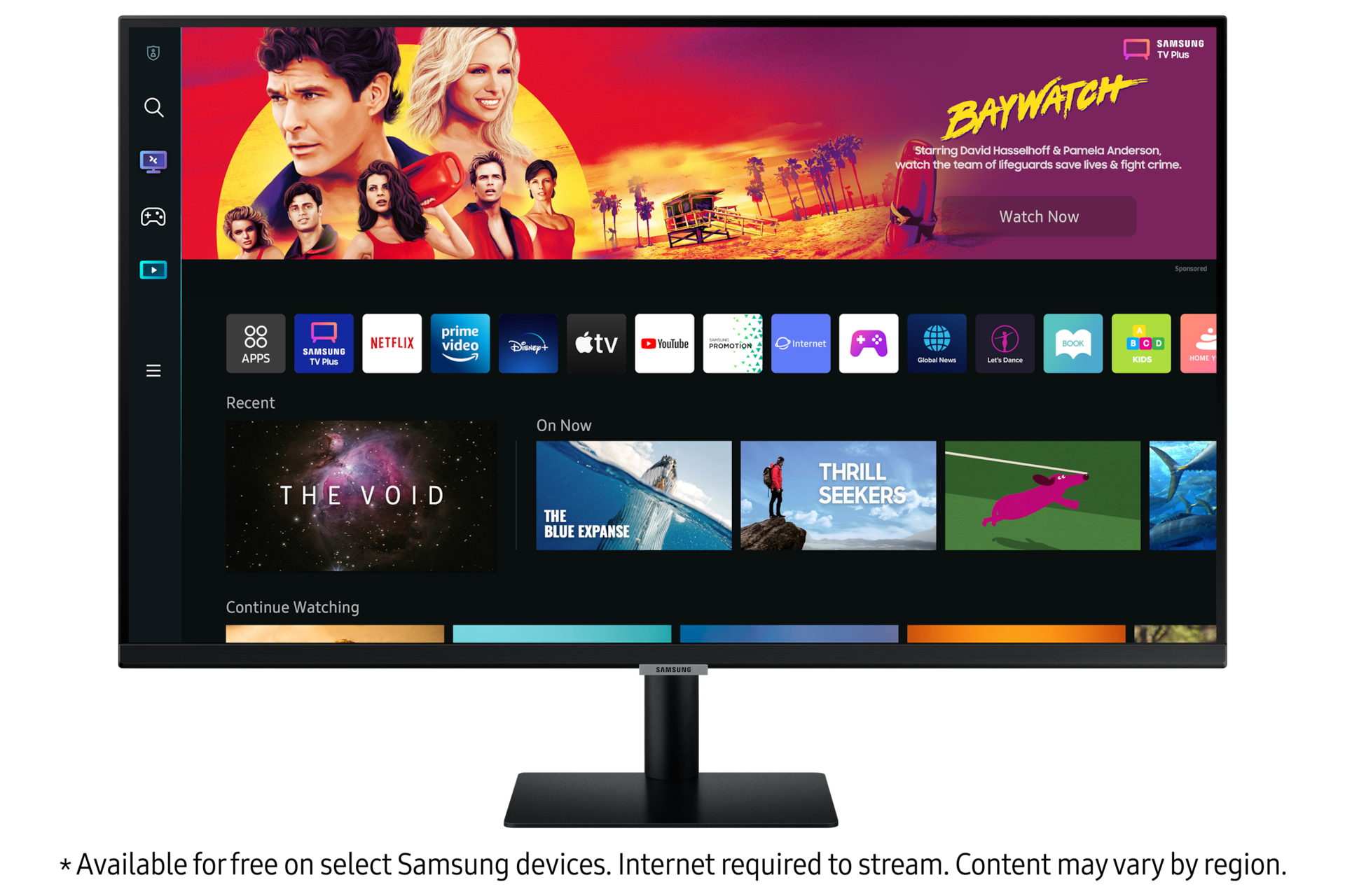 Samsung M7 32 inch monitor promo. See Specs, features and price at Samsung Official Store New Zealand now. black Colour flat monitor front view.