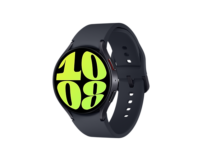 Front View of Samsung Galaxy Watch6 Bluetooth (44mm) in Graphite.