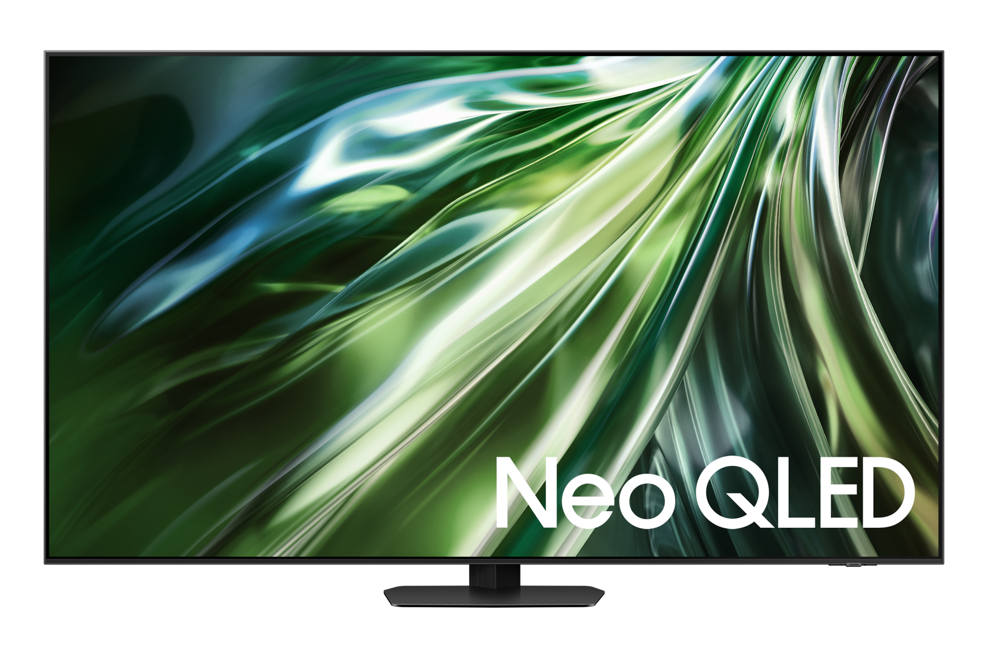 Telewizor 85” Neo QLED 4K QN90D stojący na podstawie, widok na wprost