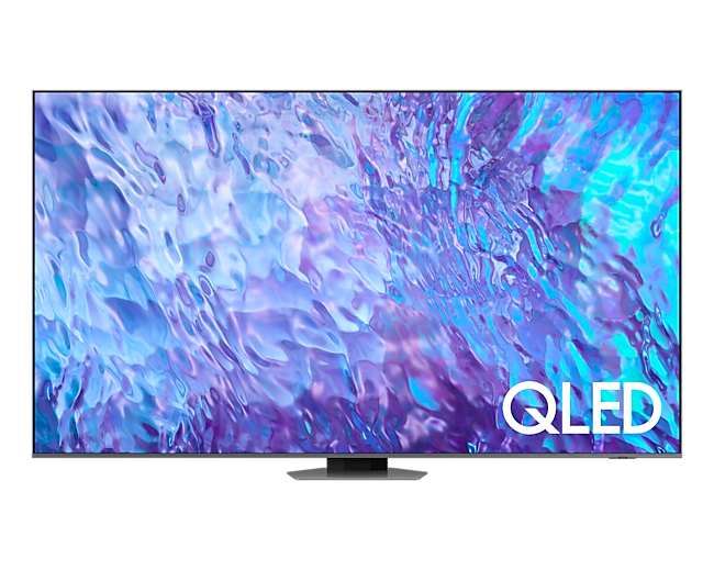 Telewizor Samsung QLED Q80C QE98Q80CATXXH - widok na wprost telewizora
