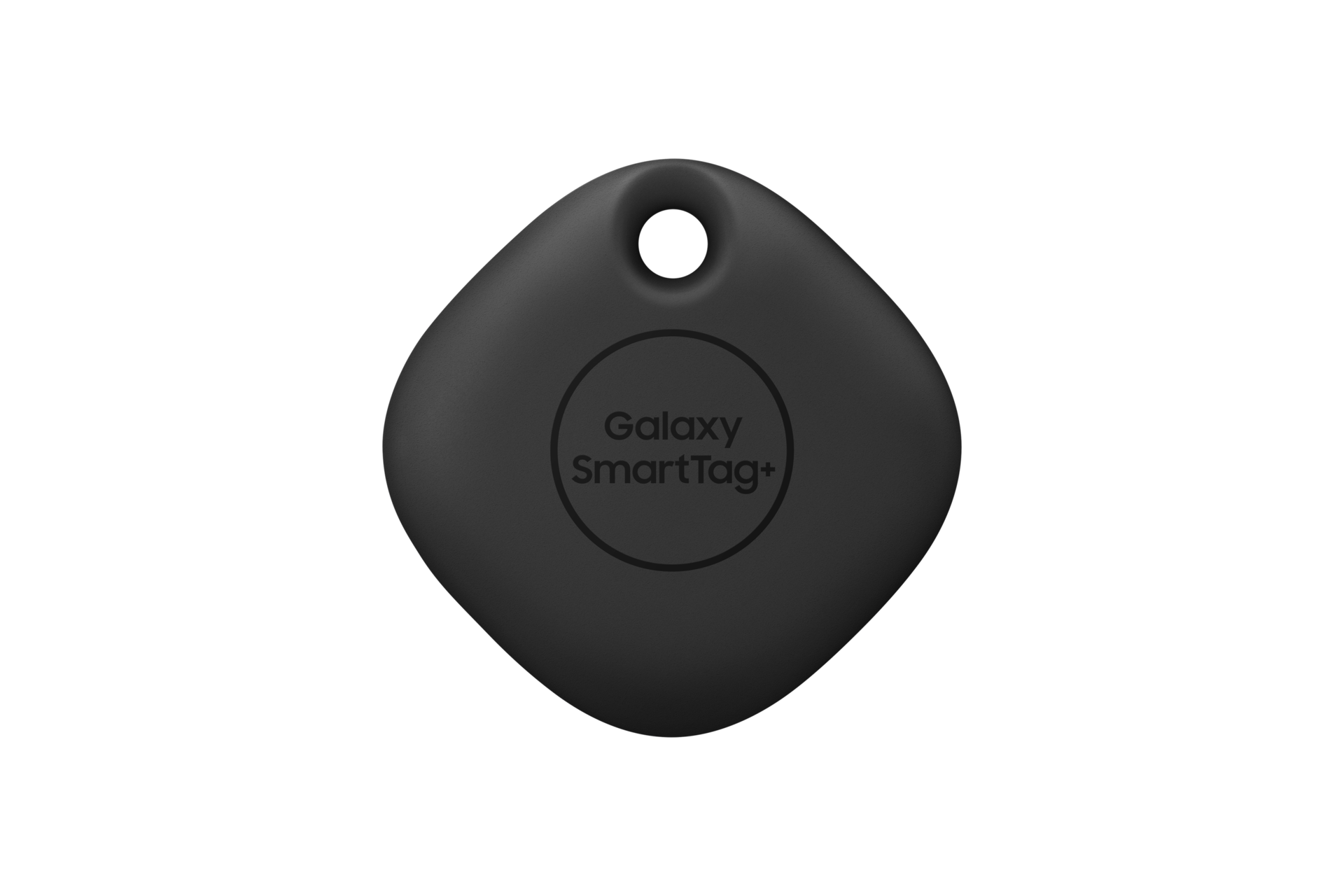 The front of the Samsung Galaxy Smarttag+ in black can control various IoT devices just only one click. Get Samsung Smart Tag here