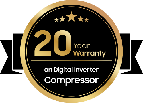 20-year warranty on the compressor