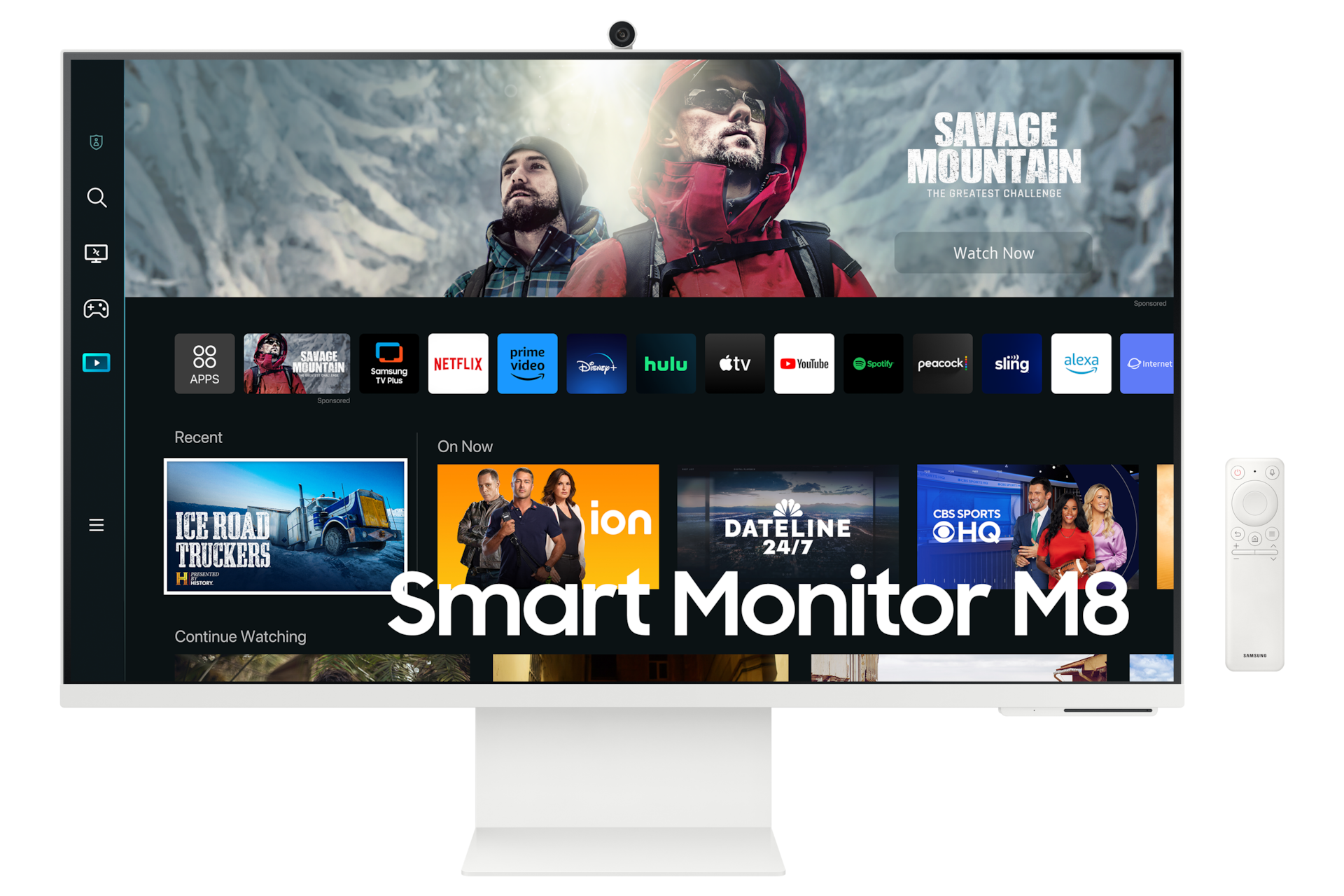 Front Of Samsung M8 27 Inch 4K Smart Monitor in White colour