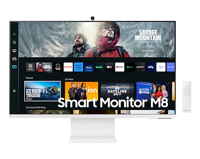Front Of Samsung M8 32 Inch 4K Smart Monitor in White colour