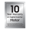 10-year warranty available on the Digital Inverter Motor