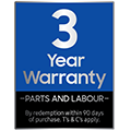 3-year warranty on parts & labour available on this appliance**