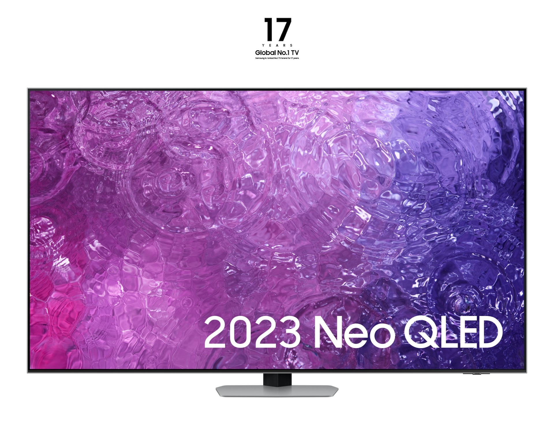 A Samsung QN90C Neo QLED 4K smart TV QE65QN93CATXXU on a white background.