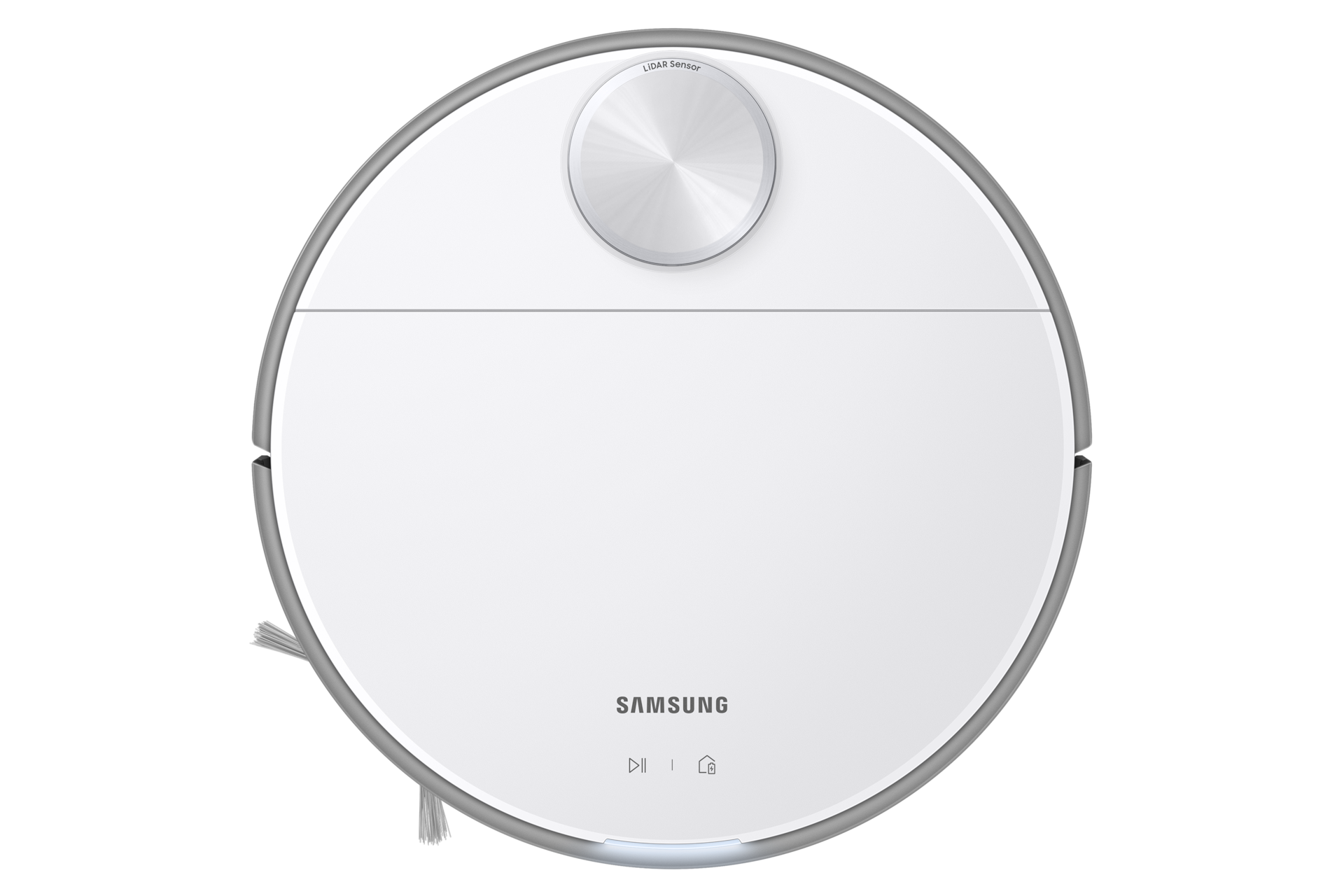A Samsung Jet Bot robot vacuum cleaner VR30T80313W on a white background.