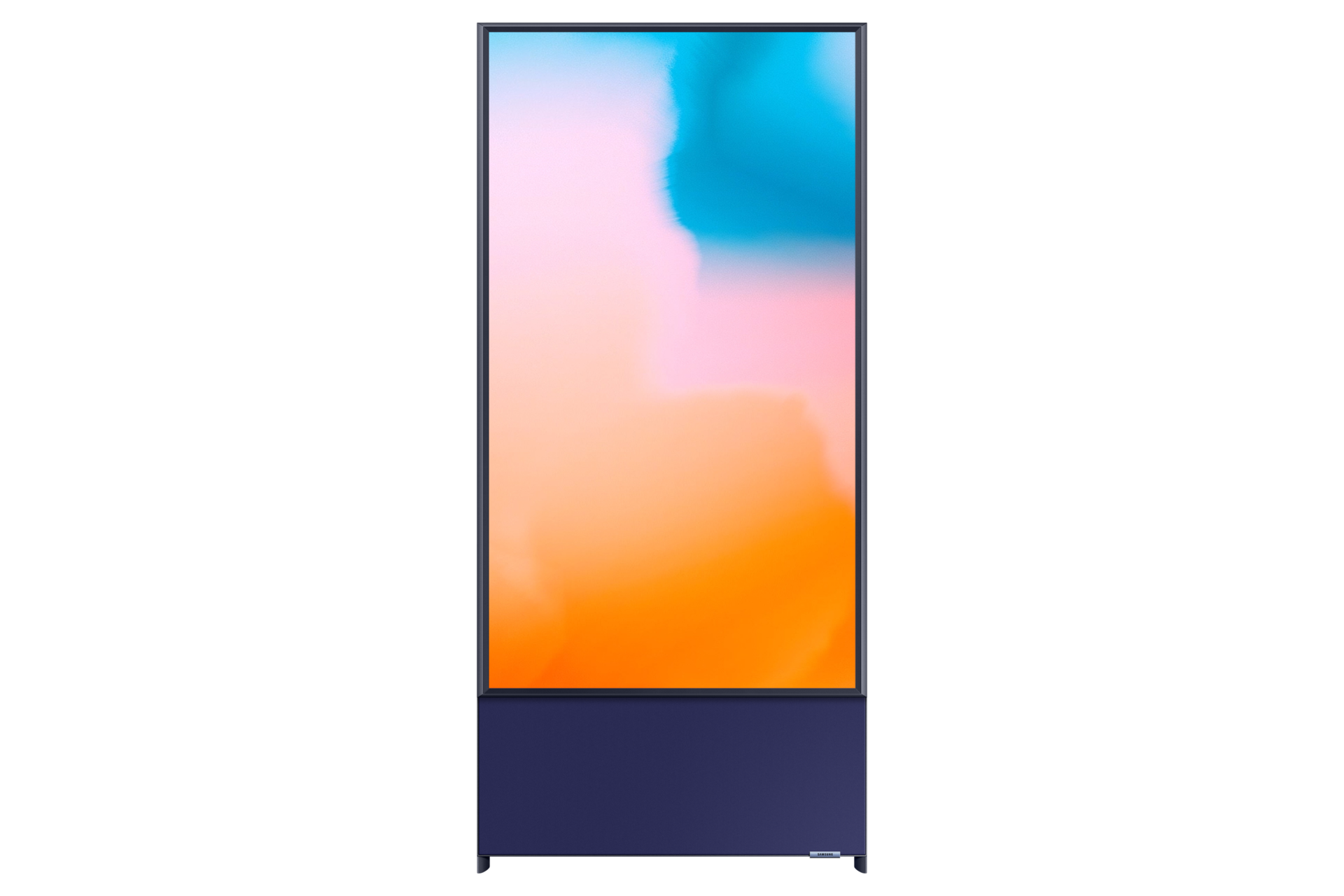 Chiêm ngưỡng trọn vẹn mặt trước Samsung Smart TV 4K The Sero 43 inch LS05B 2022 với màu Xanh Navy nổi bật cùng thiết kế ấn tượng, màn hình xoay độc đáo.