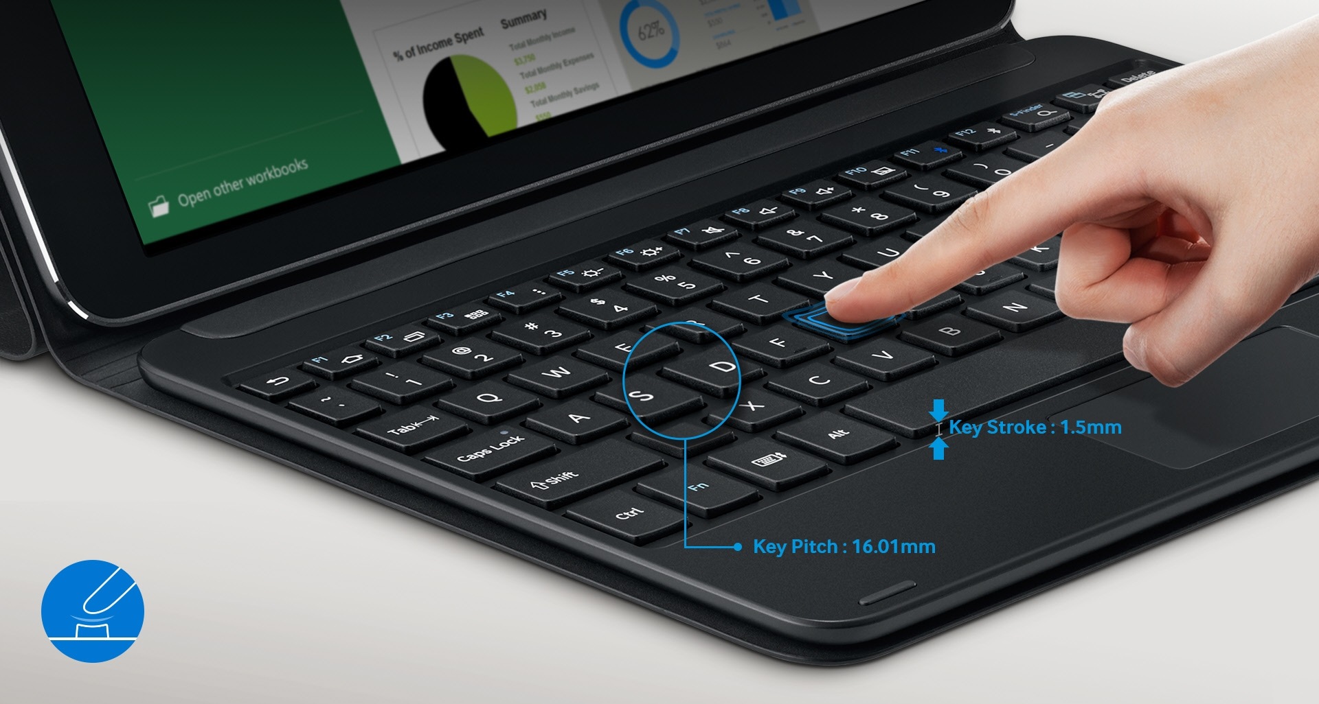 samsung tablet with keypad