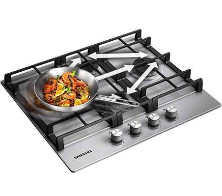 Samsung NA64H3010BS Beépíthető INOX gázfőzőlap :: GRX Electro Outlet