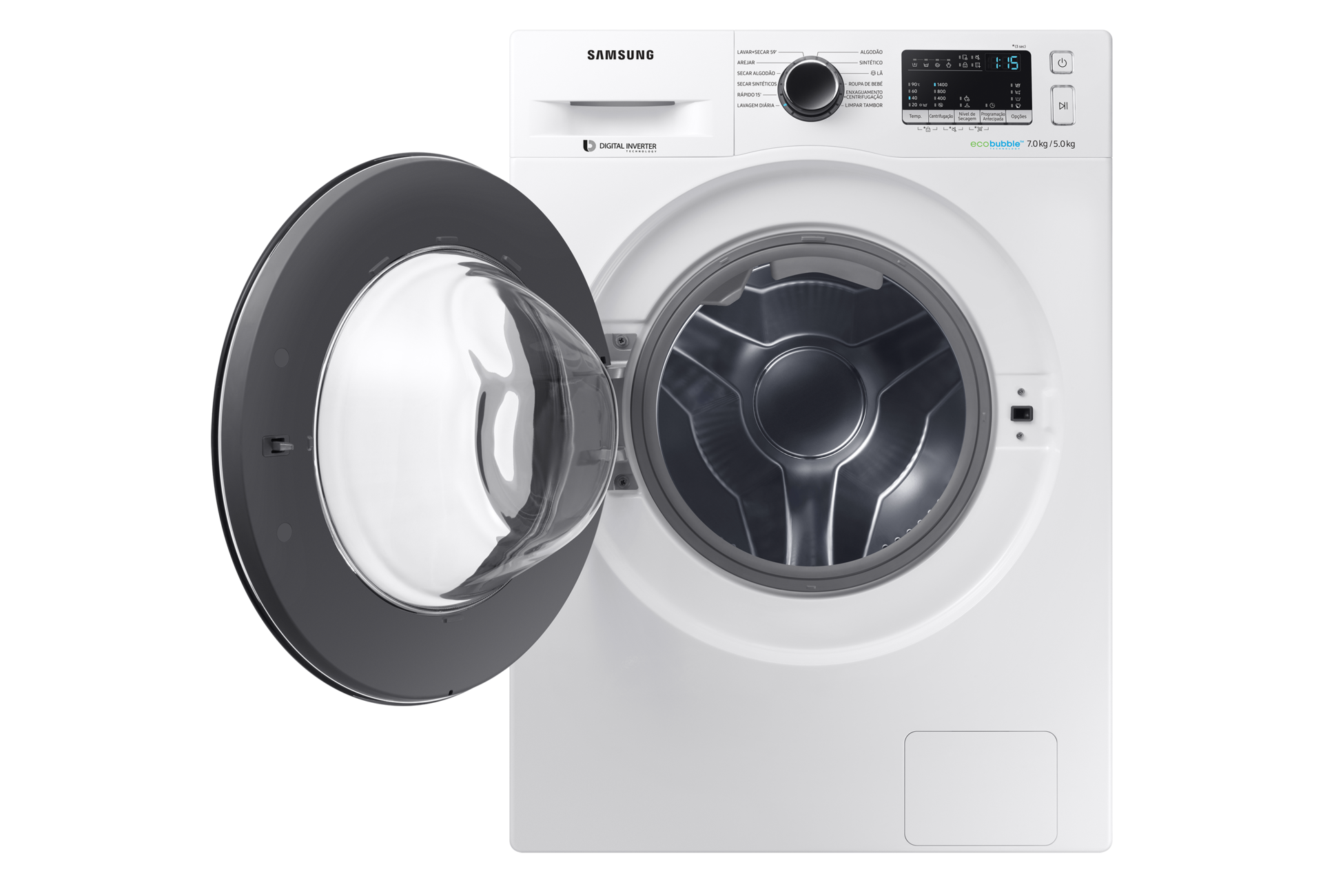 Máquina de Lavar e Secar Roupa Eco Bubble, 7 kg | Samsung Portugal