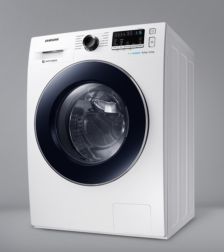 Máquina de Lavar e Secar Roupa Eco Bubble, 7 kg | Samsung Portugal