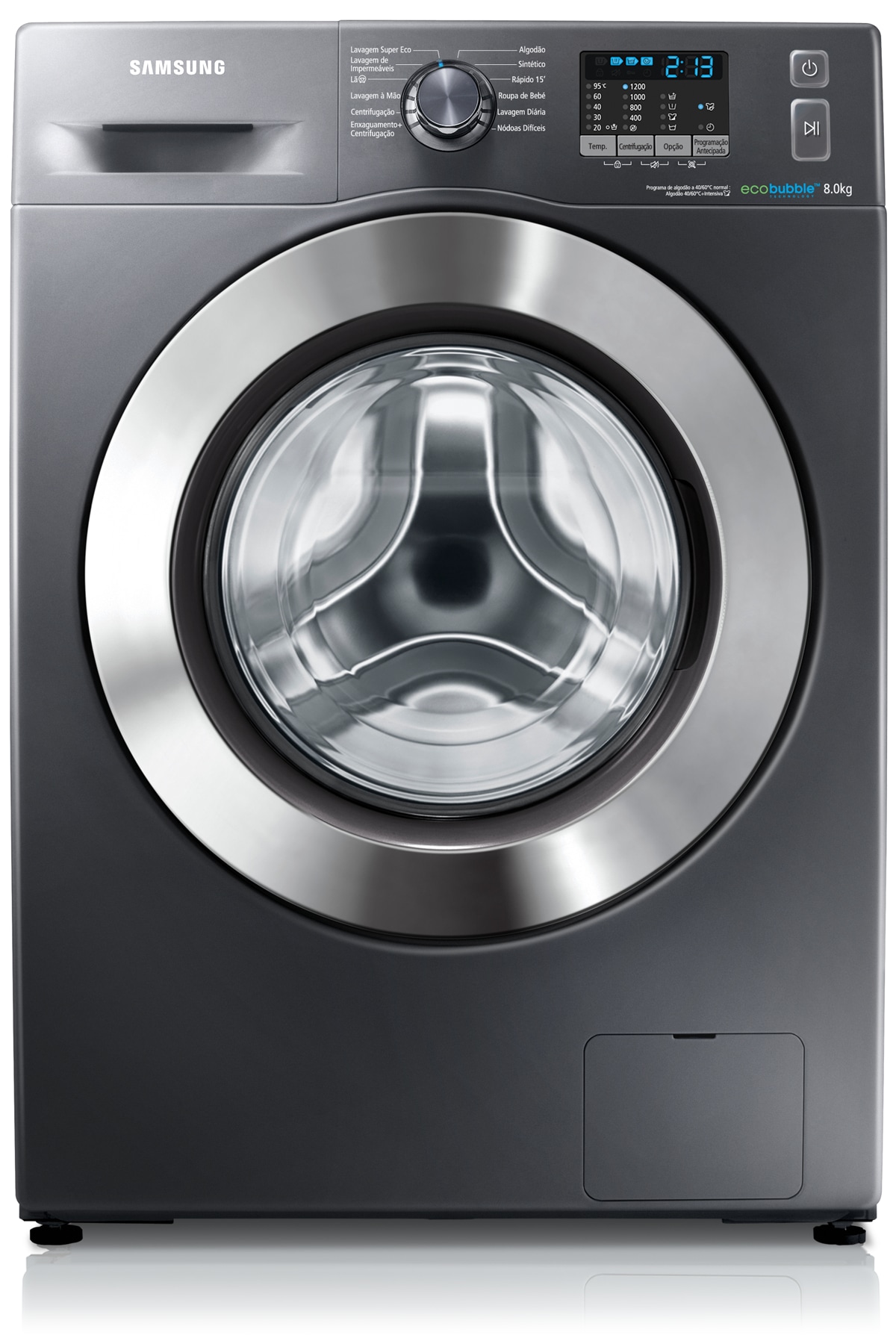 WF80F5E2W2X Máquina de Lavar Roupa Eco Bubble, 8 kg | SAMSUNG Portugal