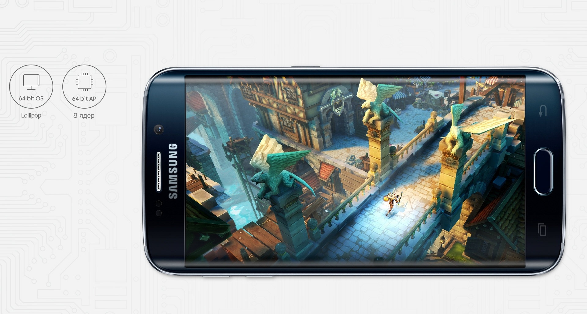 Купить Смартфон Samsung Galaxy S6 Edge 32Gb (Blue) в интернет-магазине  GadgetDV