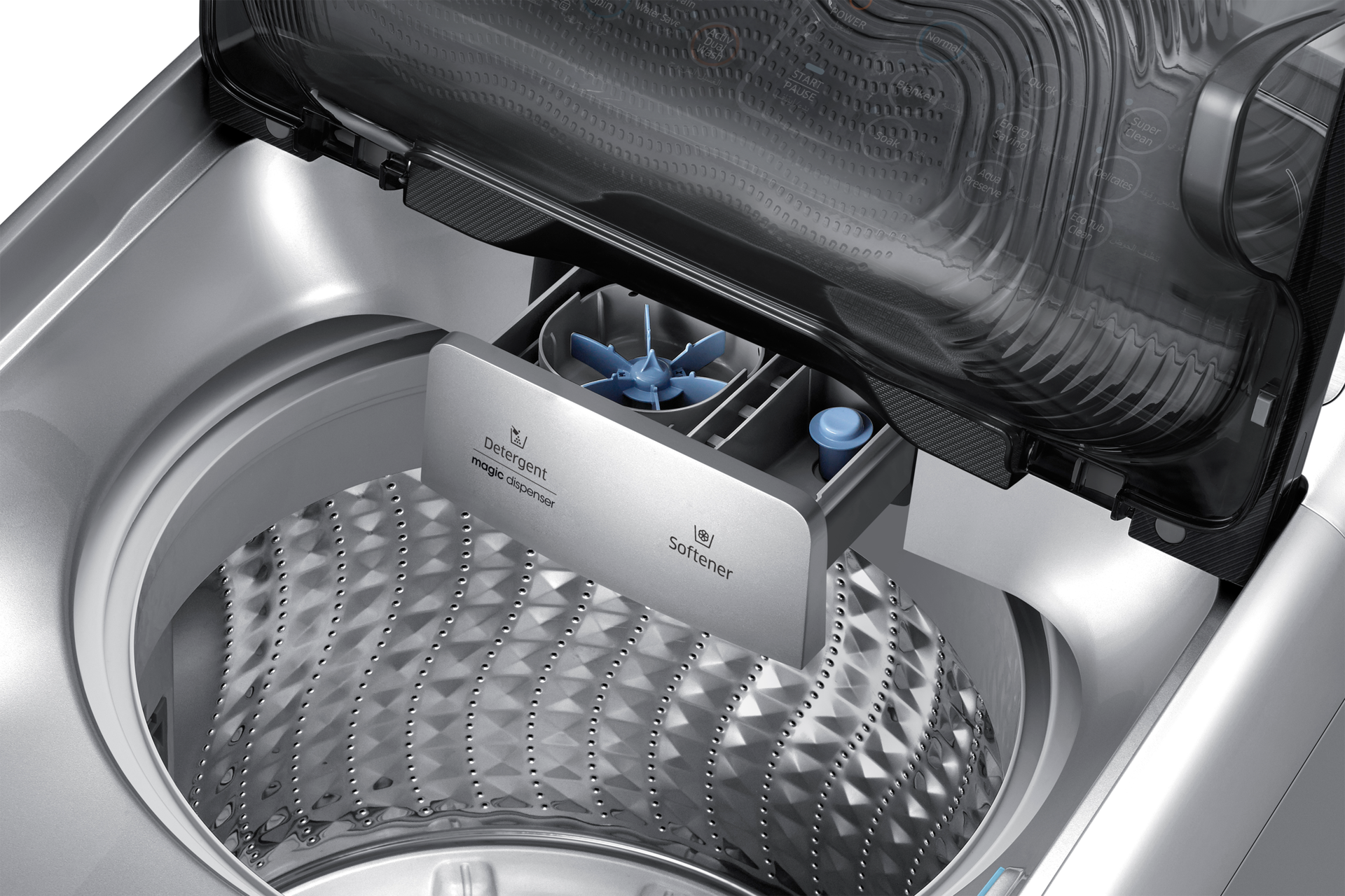 Active Dual Wash 9 KG top loading washing machine WA90J5730SS/YL