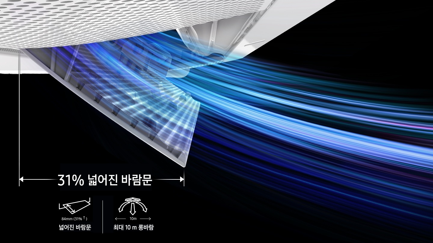 균일냉방 .. 넓은 공간도 빠르고 균일하게