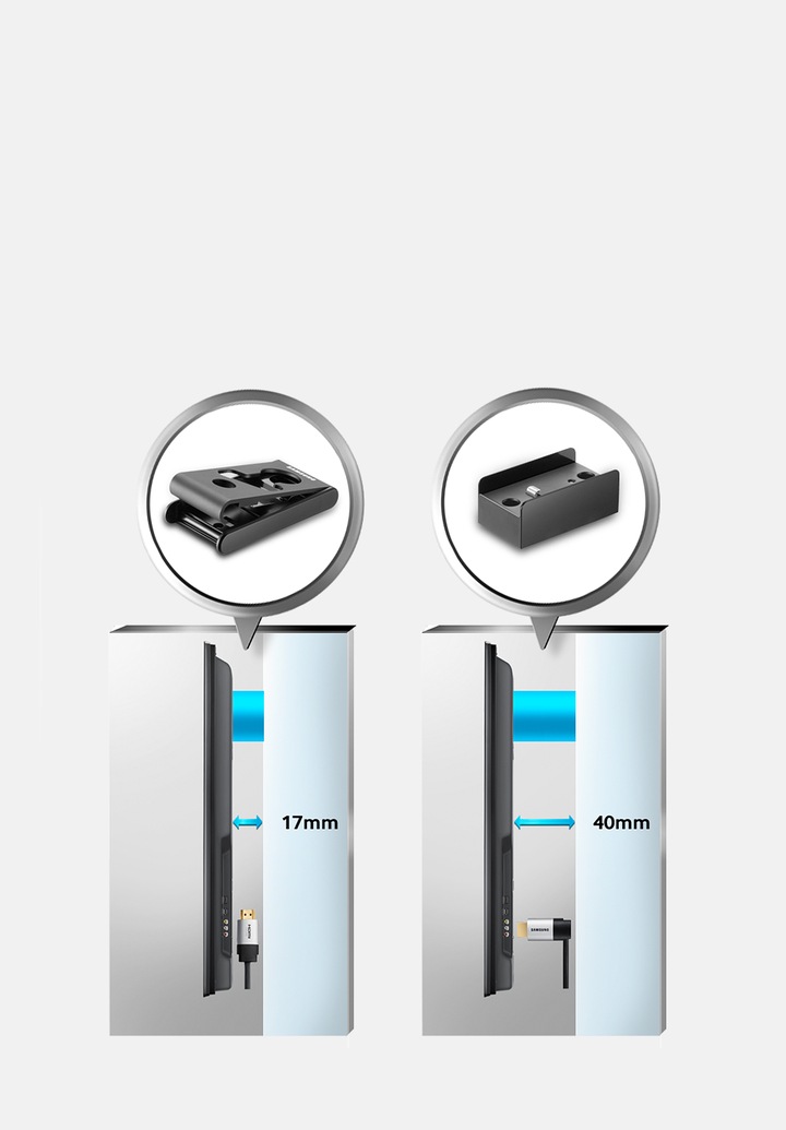 Smarter design—a perfect match for Samsung TVs