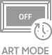 프레임티비 아트모드와 OFF, 시간을 표현하는 아이콘입니다