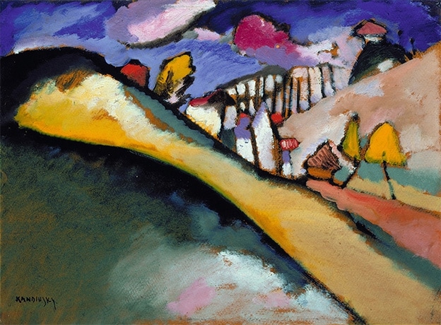 Wassilij Wassiljewitsch Kandinsky, Study for a Landscape (Dünaberg) (1910)