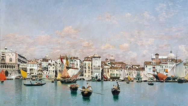 Martín Rico y Ortega, The “Riva degli Schiavoni” in Venice. Detail (1873)