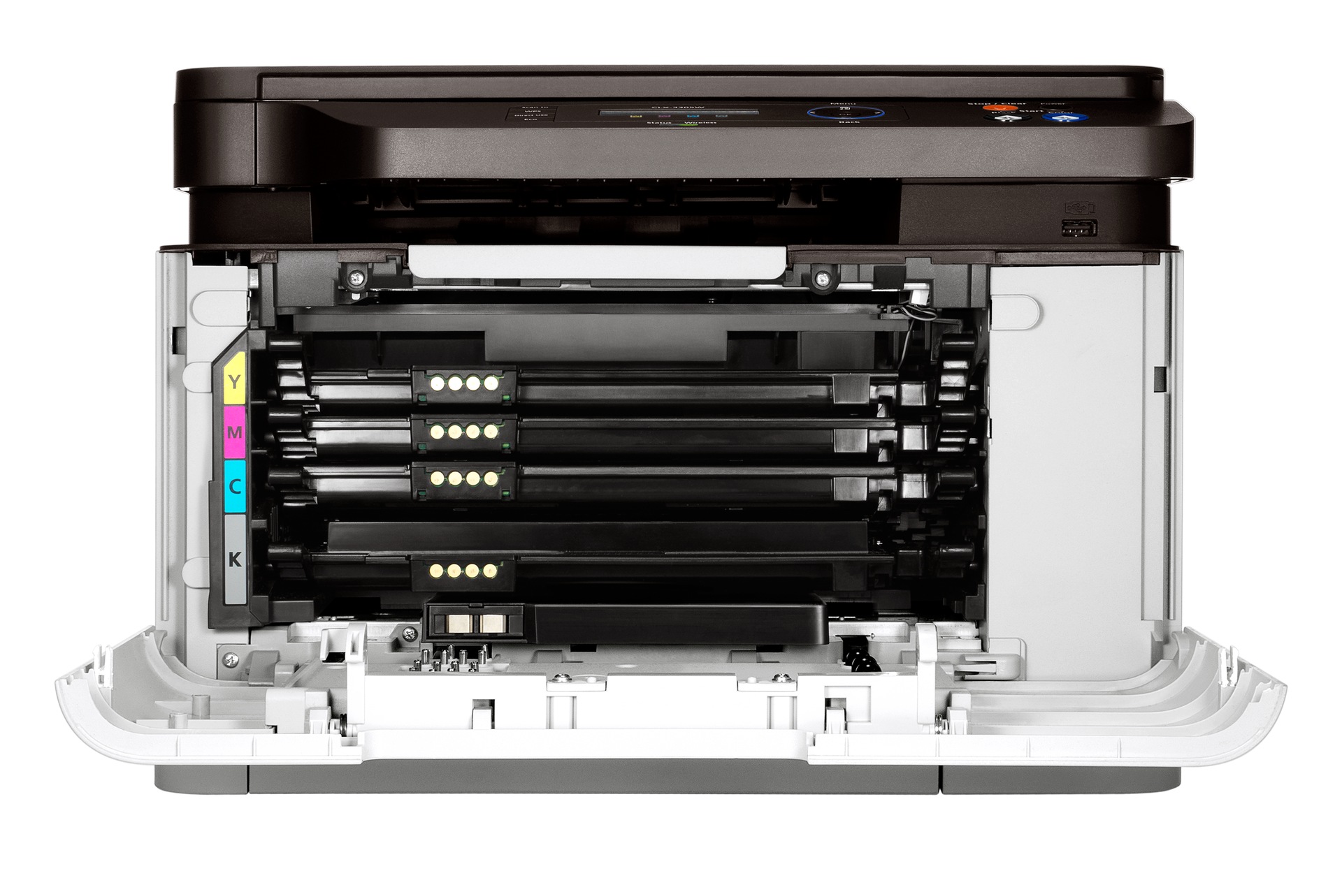 CLX-3307W 9 브라운 앞면 토너 장착