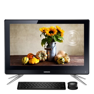 DM500A2D 화이트 앞면 키보드 마우스 앞면, 화면 터치 켜짐