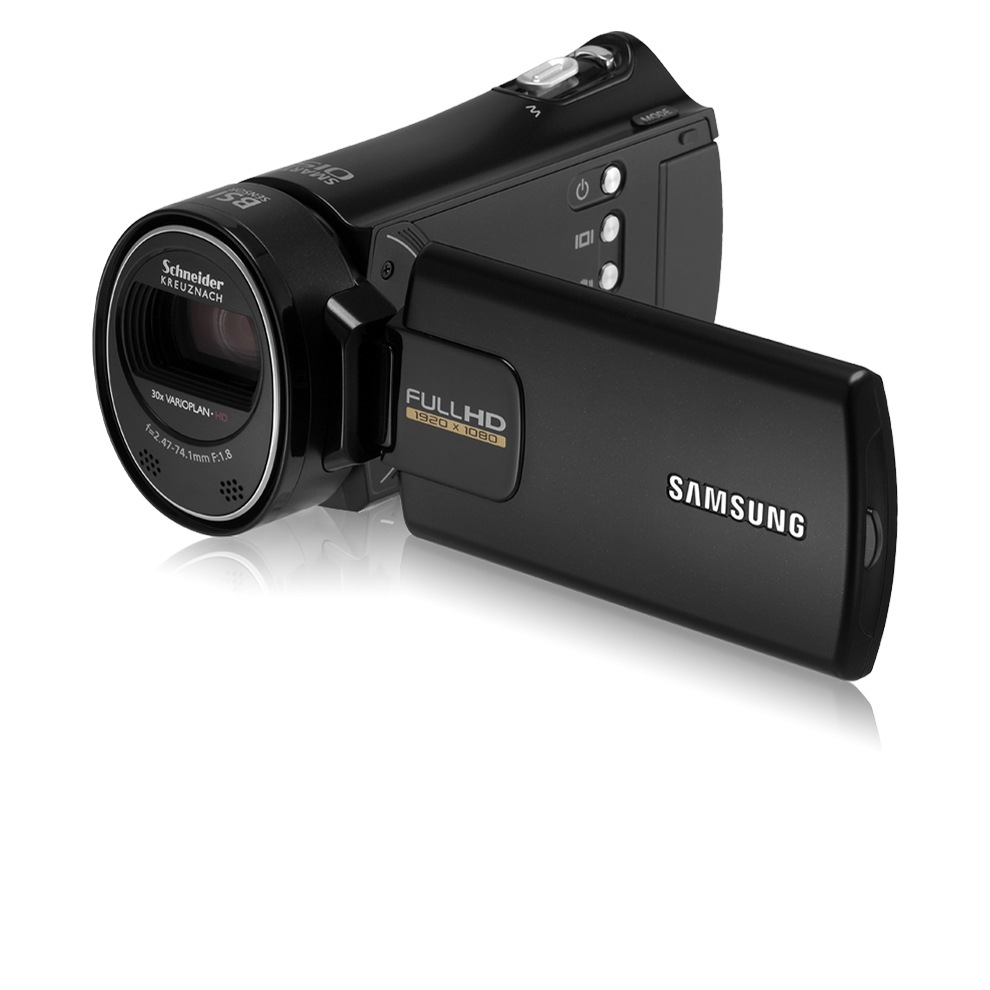 HMX-H305BD 2 블랙 앞면 왼쪽45도 뷰파인더 열림