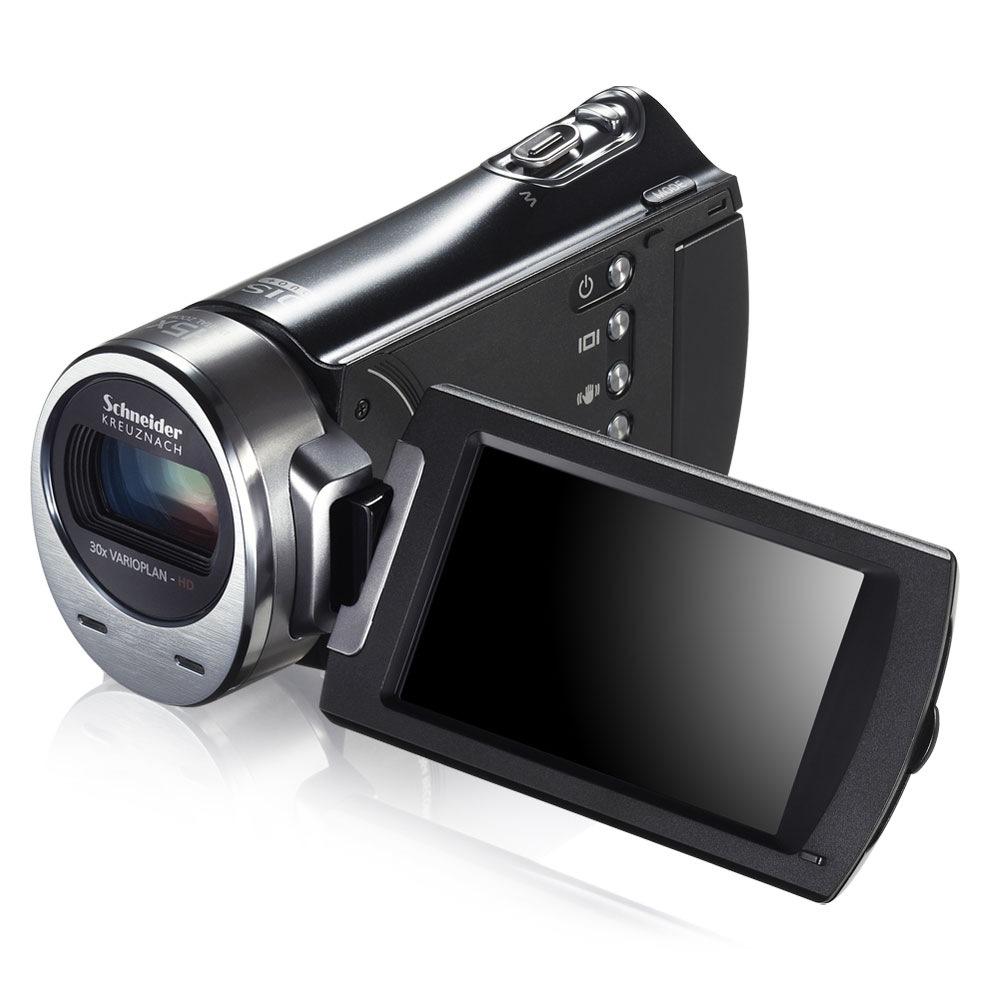 HMX-H400BD 6 블랙 앞면 왼쪽45도 뷰파인더 열림 뷰파인더 135도