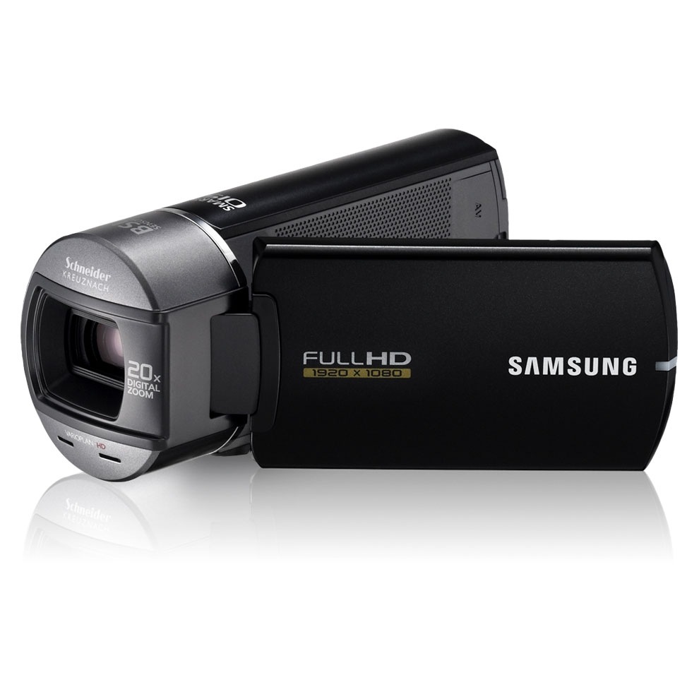 HMX-Q10BD 8 블랙 앞면 왼쪽45도 뷰파인더 45도 열림