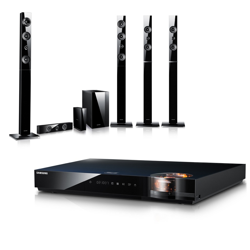HT-E6750W 5 블랙 홈시어터 세트 미디어재생기 앞면 왼쪽45도