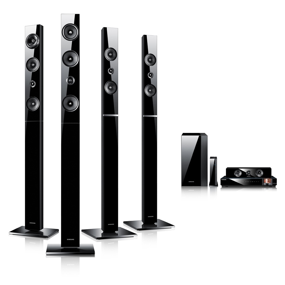 HT-E6750W 7 블랙 홈시어터 세트 스피커 앞면