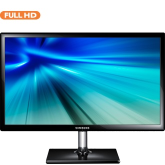 S22C570H S23C570H 블랙 제품의 정면 모습