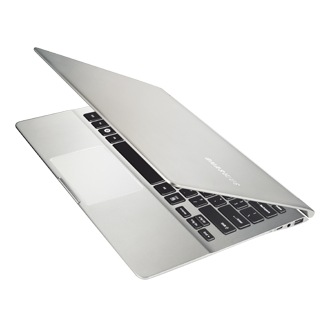 NT900X3D 실버 앞면 왼쪽 45도 위 30도 30도 열림