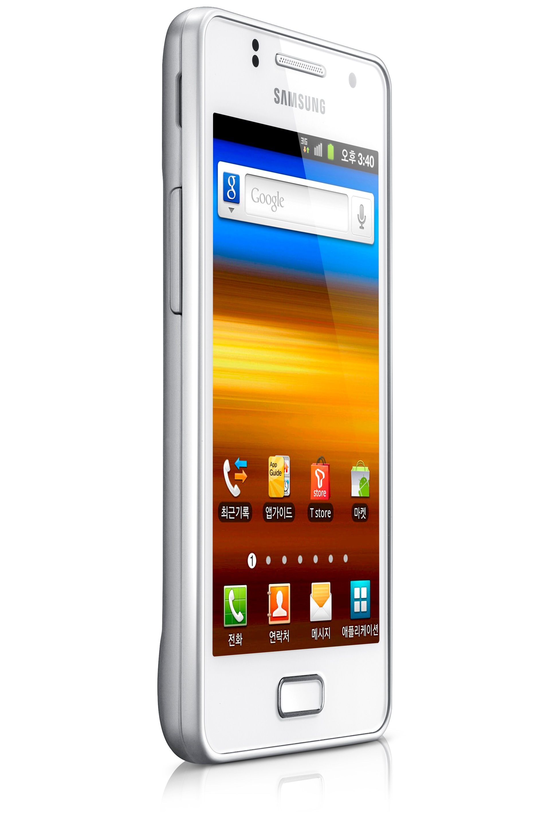 SHW-M340S 5 화이트 앞면 오른쪽 45도