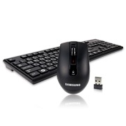 SRP-9200B 블랙 마우스키보드 세트 마우스 USB수신기 윗면 세움 키보드 앞면 왼쪽30도