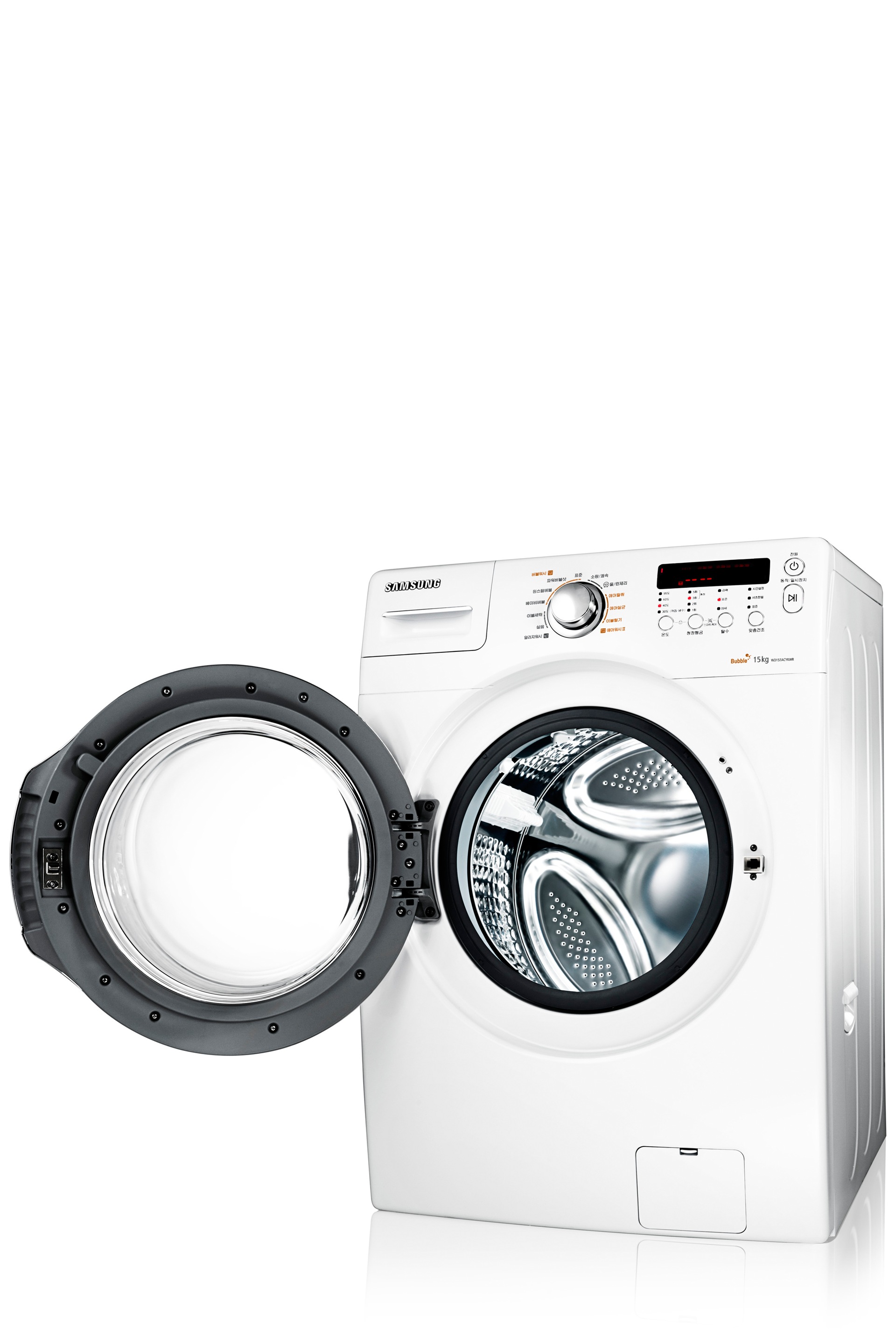 WD157ACYKWR 4 화이트 앞면 왼쪽 30도 도어열림