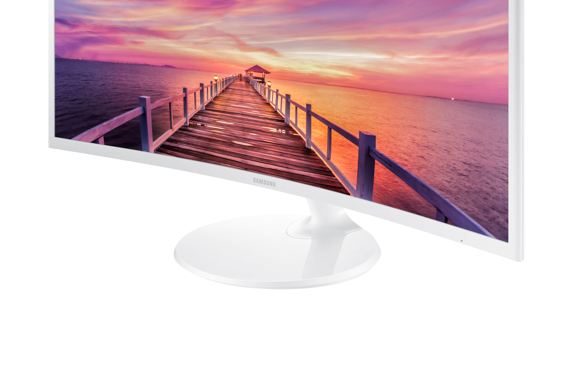 32" Essential White Curved Monitor CF391 with the deeply immersive
