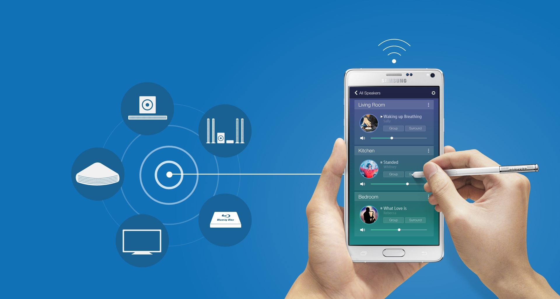 Play your music on various audio devices with Multiroom Link