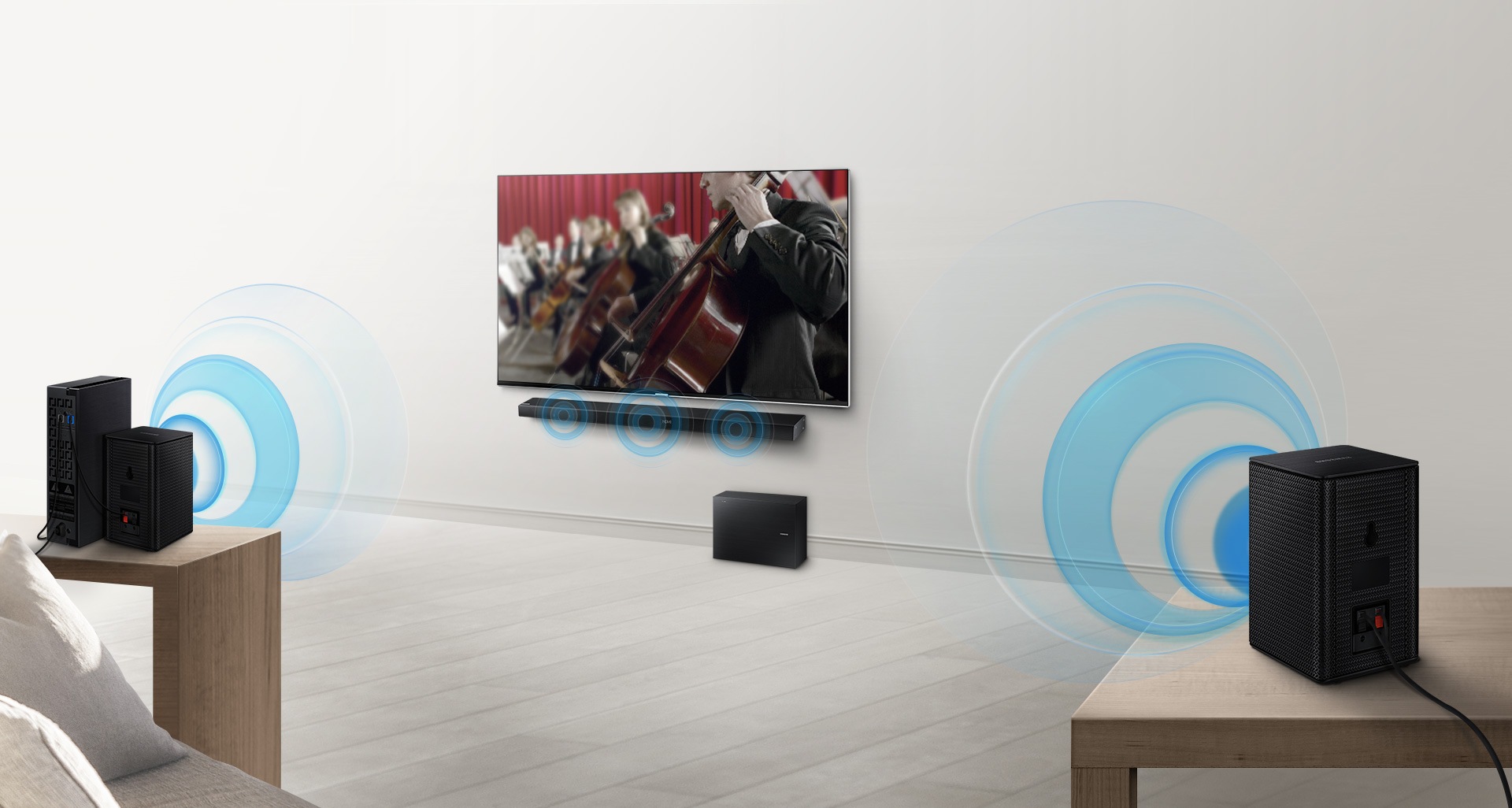 Experience more powerful surround sound 