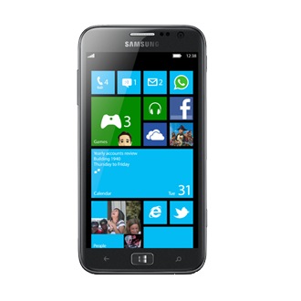 GT-I8750 ด้านหน้า สีเงิน