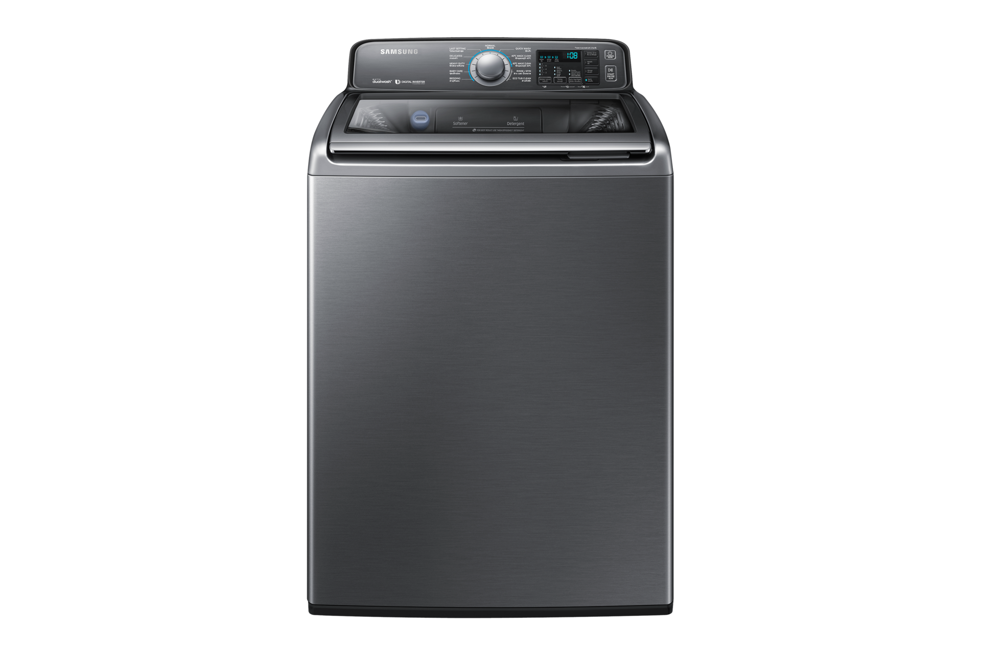 WA21J7700GP/ST ด้านหน้า สีดำ