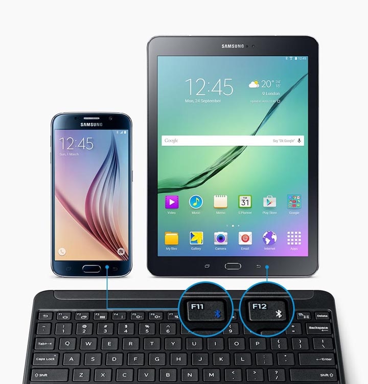 Keyboard Book Cover for Tab S2 9.7 in Black Samsung UK