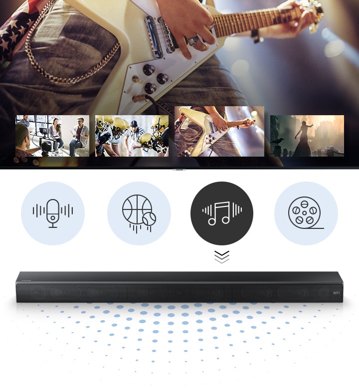 All in One Smart Soundbar HWMS550 Experience Clear Sound Samsung UK